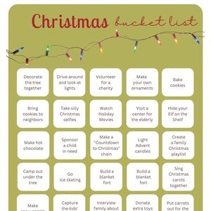 Family Christmas bucket list